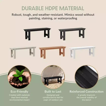 WestinTrends Ashore Set da pranzo da esterno in 6 pezzi in HDPE con panca