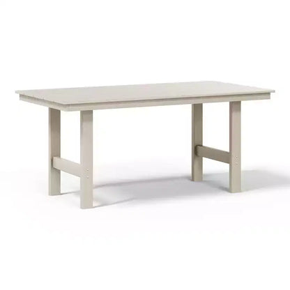 WestinTrends Ashore Set da pranzo da esterno rettangolare a 7 pezzi in HDPE con sedie laterali
