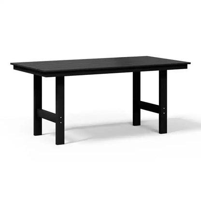 WestinTrends Ashore Set da pranzo da esterno rettangolare a 7 pezzi in HDPE con sedie laterali