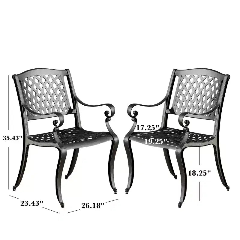Ensemble de salle à manger extérieur traditionnel Christopher Knight Home Cayman 9 pièces en fonte d'aluminium maillée avec table ronde tissée de 155,5 cm
