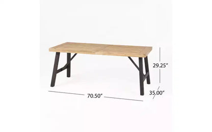 Christopher Knight Home Flora Ensemble de salle à manger d'extérieur 6 pièces en bois d'acacia et osier