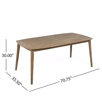 Christopher Knight Home Akshan Set da Pranzo Rustico da Esterni in Legno di Acacia, 5 Pezzi con Cuscini