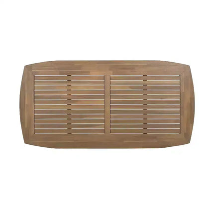 Christopher Knight Home Akshan Set da Pranzo Rustico da Esterni in Legno di Acacia, 5 Pezzi con Cuscini