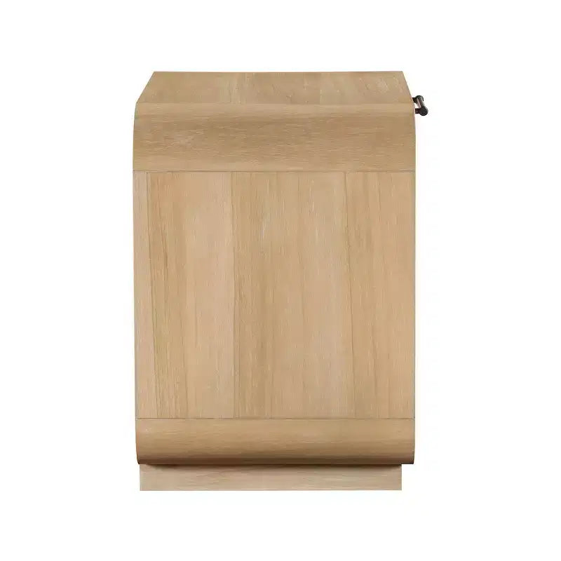 Windsor Natural Rubberwood Nightstand ¨C Mid-Century Modern Cane Bedside Table