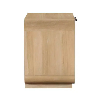 Windsor Natural Rubberwood Nightstand ¨C Mid-Century Modern Cane Bedside Table