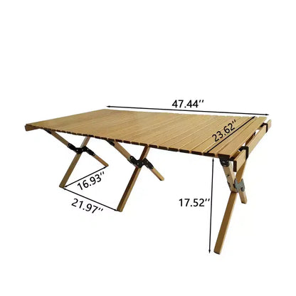 Set da pranzo MAYEERTY pieghevole 1 tavolo 4 sedie per interni ed esterni adatto ai bambini naturale