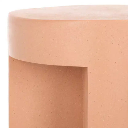 Round Accent Table ¨C White Sculptural Cross Base, Modern Indoor Design
