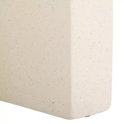 Round Accent Table ¨C White Sculptural Cross Base, Modern Indoor Design