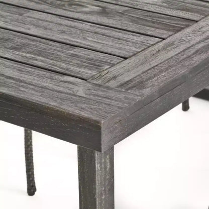 Ensemble de salle à manger 7 pièces Christopher Knight Home Garner d'extérieur en bois d'acacia et osier avec coussins