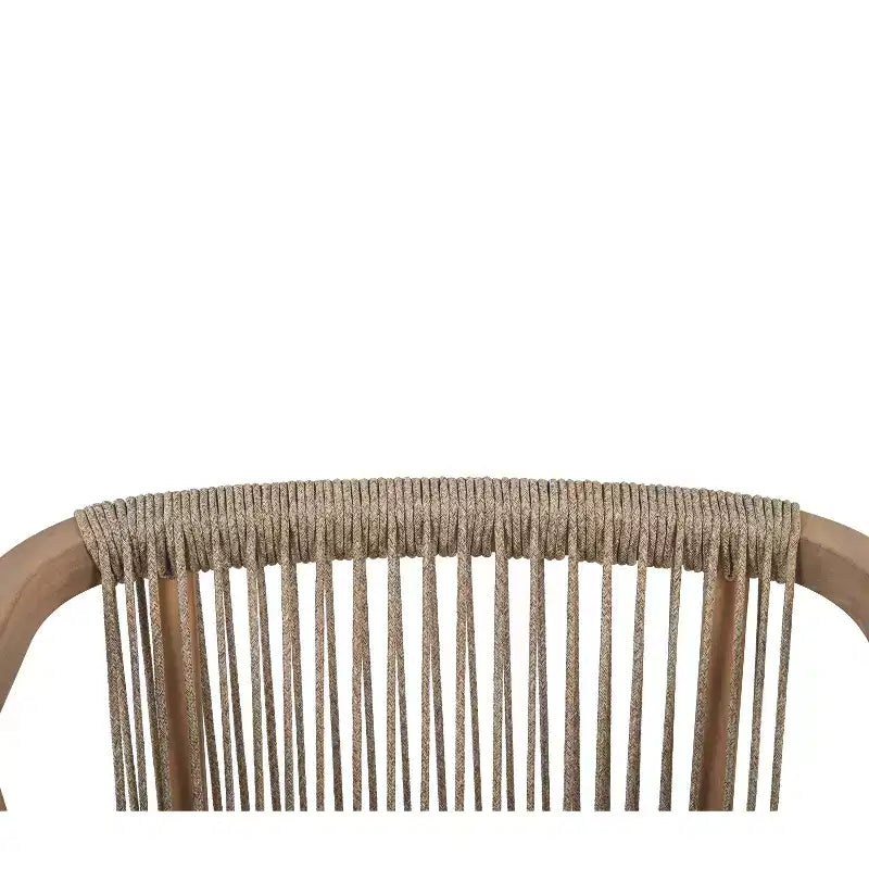 Christopher Knight Home Olcott - Ensemble de salle à manger d'extérieur 5 pièces en bois d'acacia avec table extensible et fauteuils en corde tressée