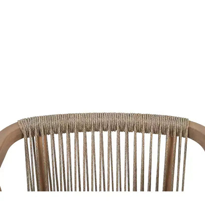 Christopher Knight Home Olcott - Ensemble de salle à manger d'extérieur 5 pièces en bois d'acacia avec table extensible et fauteuils en corde tressée