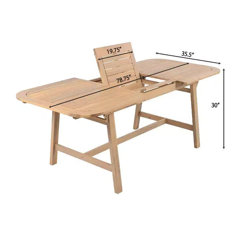 Christopher Knight Home Olcott - Ensemble de salle à manger d'extérieur 5 pièces en bois d'acacia avec table extensible et fauteuils en corde tressée