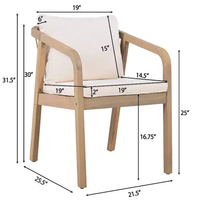 Christopher Knight Home Olcott - Ensemble de salle à manger d'extérieur 5 pièces en bois d'acacia avec table extensible et fauteuils en corde tressée