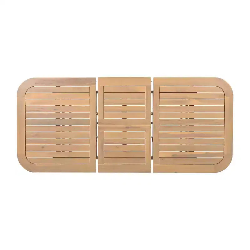 Christopher Knight Home Olcott - Ensemble de salle à manger d'extérieur 5 pièces en bois d'acacia avec table extensible et fauteuils en corde tressée