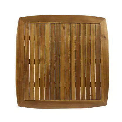Set da pranzo da 5 pezzi Tunica per esterni di GDFStudio in legno di acacia e vimini