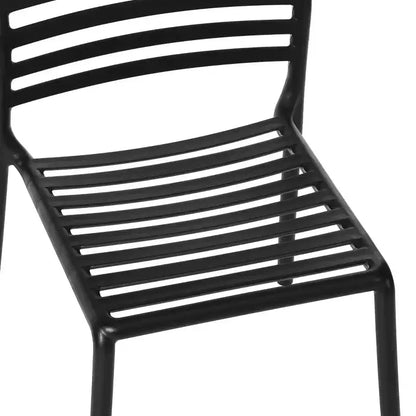 Ensemble de salle à manger d'extérieur et d'intérieur WestinTrends Playa 5 pièces avec table en métal et chaises d'appoint empilables en plastique