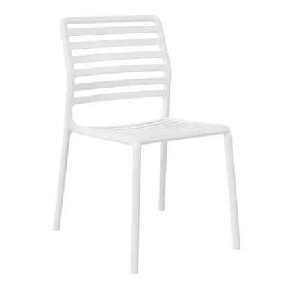 Ensemble de salle à manger d'extérieur et d'intérieur WestinTrends Playa 5 pièces avec table en métal et chaises d'appoint empilables en plastique