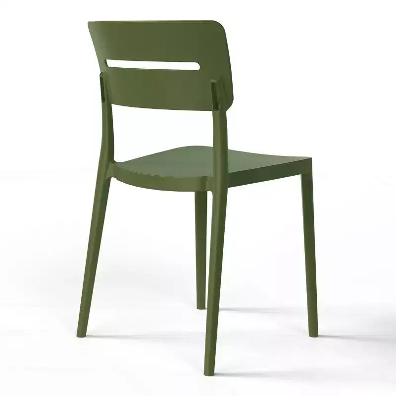 Ensemble de table à manger de patio ronde en métal 5 pièces d'intérieur/extérieur WestinTrends Playa avec chaises de patio empilables