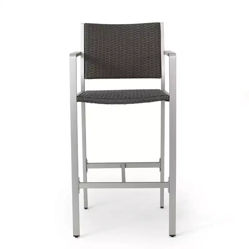 GDFStudio Set da Bar a 5 Pezzi per Esterni Crested Bay in Wicker e Alluminio