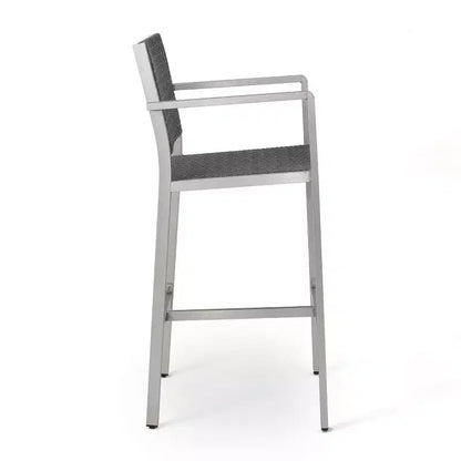 GDFStudio Set da Bar a 5 Pezzi per Esterni Crested Bay in Wicker e Alluminio