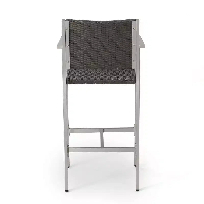 GDFStudio Set da Bar a 5 Pezzi per Esterni Crested Bay in Wicker e Alluminio