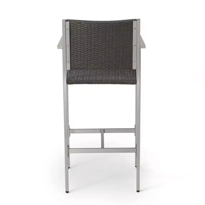 GDFStudio Set da Bar a 5 Pezzi per Esterni Crested Bay in Wicker e Alluminio