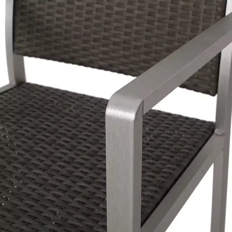 GDFStudio Set da Bar a 5 Pezzi per Esterni Crested Bay in Wicker e Alluminio