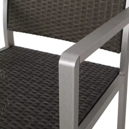 GDFStudio Set da Bar a 5 Pezzi per Esterni Crested Bay in Wicker e Alluminio
