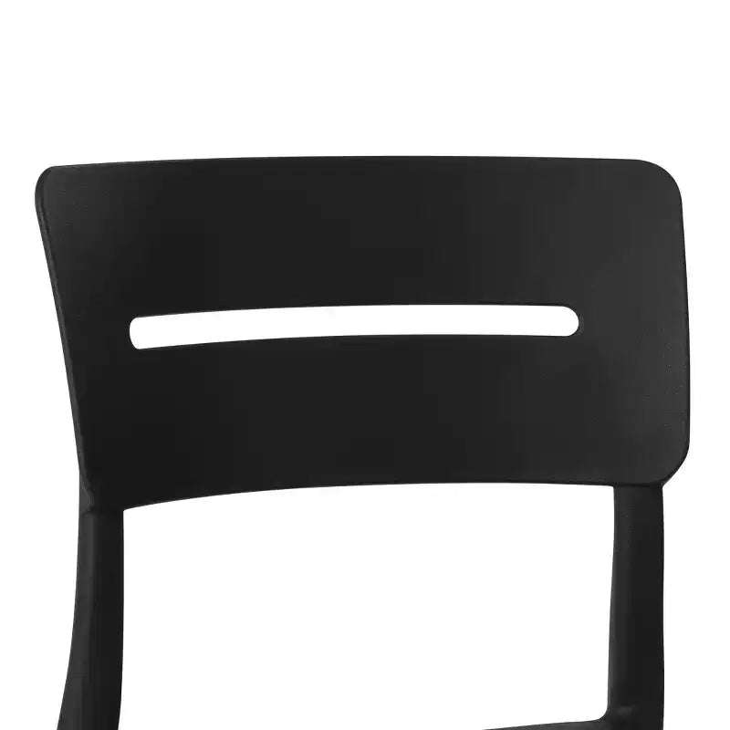WestinTrends Playa Ensemble de table et chaises de salle à manger rondes de jardin modernes en résine 5 pièces avec chaises de salle à manger de jardin empilables