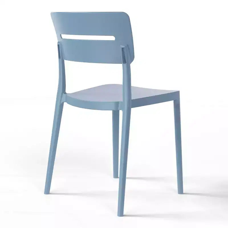 WestinTrends Playa Ensemble de table et chaises de salle à manger rondes de jardin modernes en résine 5 pièces avec chaises de salle à manger de jardin empilables