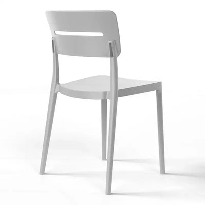 WestinTrends Playa Ensemble de table et chaises de salle à manger rondes de jardin modernes en résine 5 pièces avec chaises de salle à manger de jardin empilables