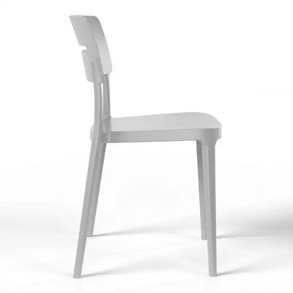 WestinTrends Playa Ensemble de table et chaises de salle à manger rondes de jardin modernes en résine 5 pièces avec chaises de salle à manger de jardin empilables