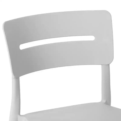WestinTrends Playa Ensemble de table et chaises de salle à manger rondes de jardin modernes en résine 5 pièces avec chaises de salle à manger de jardin empilables
