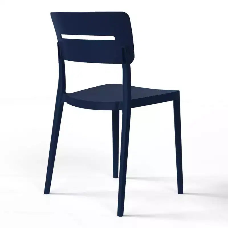 WestinTrends Playa Ensemble de table et chaises de salle à manger rondes de jardin modernes en résine 5 pièces avec chaises de salle à manger de jardin empilables