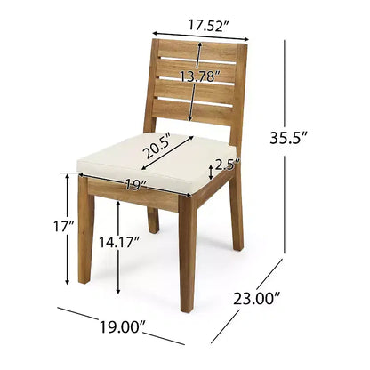 Christopher Knight Home Miranda Ensemble de salle à manger extérieur rustique 6 pièces en rotin et bois d'acacia à lattes avec coussins