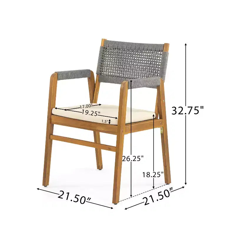 Ensemble de salle à manger d'extérieur 7 pièces Christopher Knight Home Francesca en bois d'acacia tressé rustique avec table à lattes en rotin