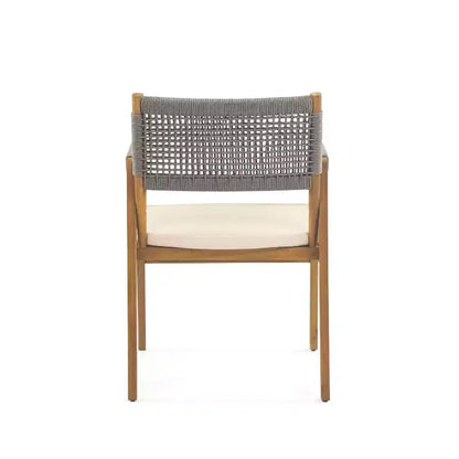 Ensemble de salle à manger d'extérieur 7 pièces Christopher Knight Home Francesca en bois d'acacia tressé rustique avec table à lattes en rotin