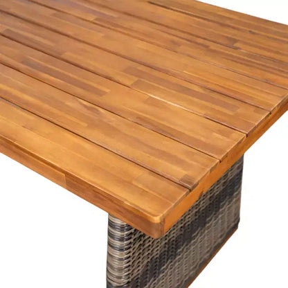 Christopher Knight Home Diana Salon de jardin rustique 7 pièces en rotin et bois d'acacia avec coussins