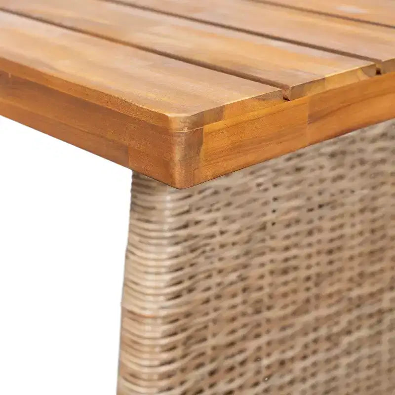 Christopher Knight Home Diana Salon de jardin rustique 7 pièces en rotin et bois d'acacia avec coussins