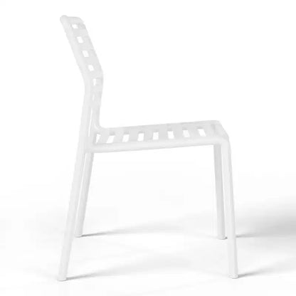 WestinTrends Playa Set da Pranzo per Esterni Rettangolare in Metallo da 7 Pezzi con Sedie Impilabili in Plastica per 6 Persone