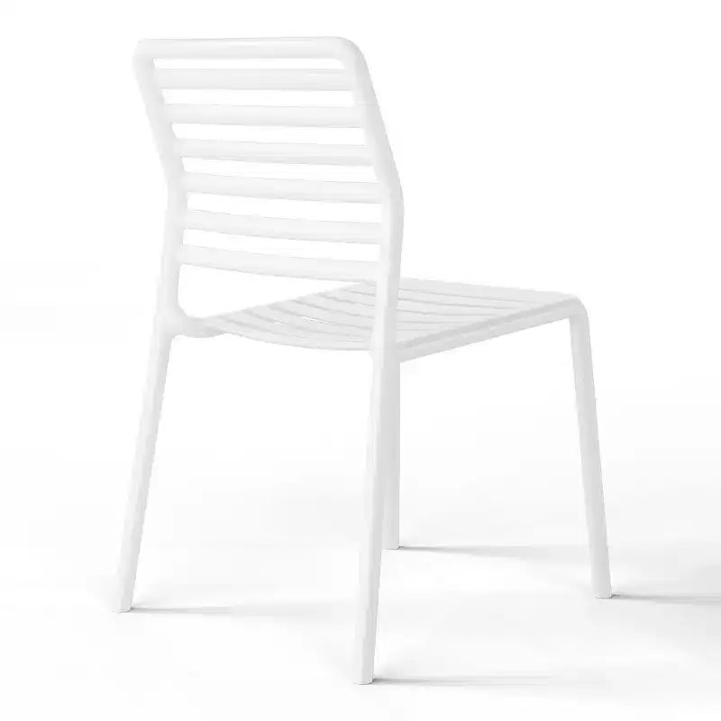 WestinTrends Playa Set da Pranzo per Esterni Rettangolare in Metallo da 7 Pezzi con Sedie Impilabili in Plastica per 6 Persone