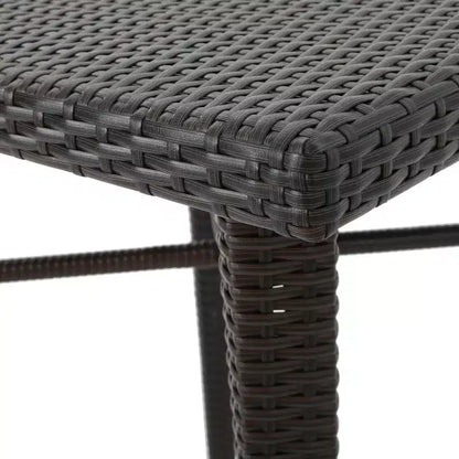 Christopher Knight Home Plauche Set Bar da Esterno a 5 Pezzi in Vimini e Ferro con Cuscini