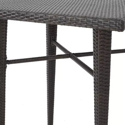 Christopher Knight Home Plauche Set Bar da Esterno a 5 Pezzi in Vimini e Ferro con Cuscini