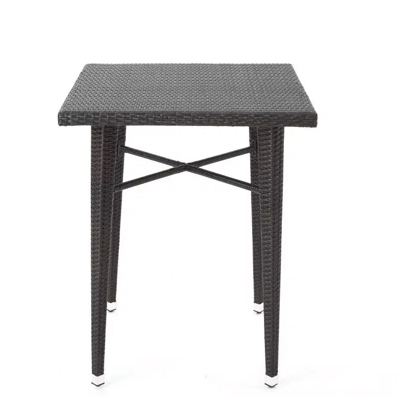 Christopher Knight Home Plauche Set Bar da Esterno a 5 Pezzi in Vimini e Ferro con Cuscini