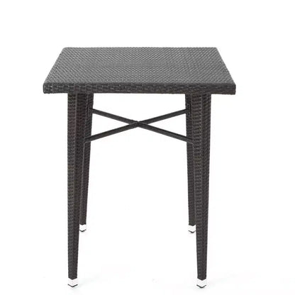 Christopher Knight Home Plauche Set Bar da Esterno a 5 Pezzi in Vimini e Ferro con Cuscini
