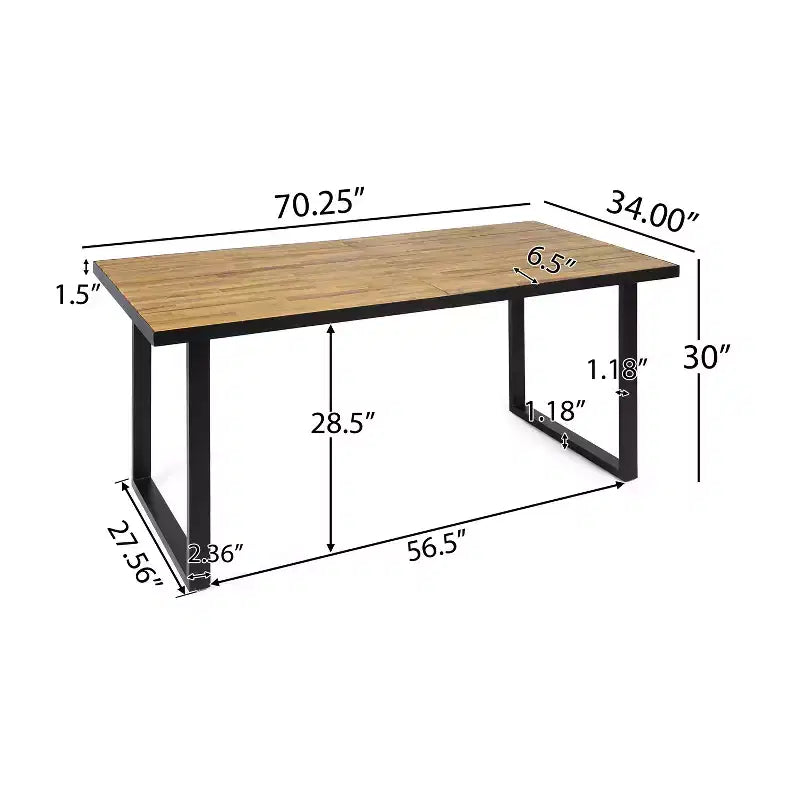 Ensemble de salle à manger d'extérieur 7 pièces en bois d'acacia et osier Christopher Knight Home Savoy