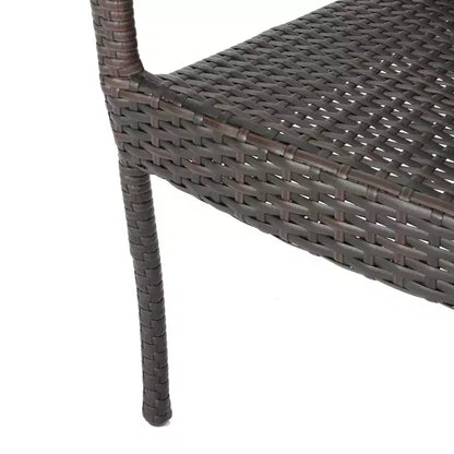 Ensemble de salle à manger 5 pièces en bois d'acacia et osier Christopher Knight Home Lagen