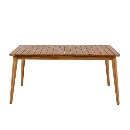 Christopher Knight Home Corin Elara Set da pranzo da 5 pezzi in legno di acacia con corda intrecciata, tavolo a doghe e cuscini