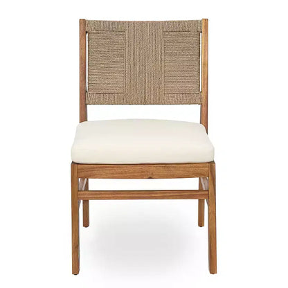 Christopher Knight Home Elara, ensemble de salle à manger d'extérieur 3 pièces en bois rustique avec chaises en osier tressé