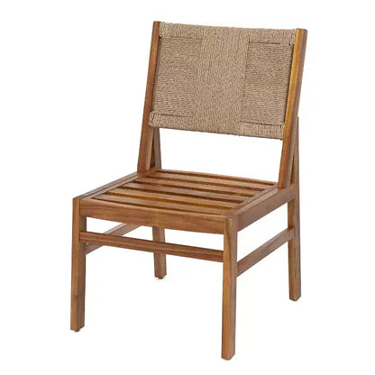 Christopher Knight Home Elara, ensemble de salle à manger d'extérieur 3 pièces en bois rustique avec chaises en osier tressé